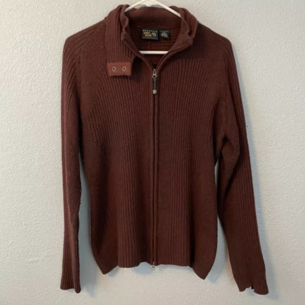 Mountain Hardwear Sweater Jacket Wool Blend Brown